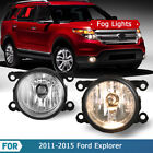 2011-2015 For Ford Explorer Clear Lens Pair Bumper Fog Lights Replacement Lamps