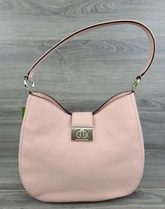 Kate Spade Satchel Pebble Leather Greenwood Place Raya Handbag Warm Vellum Pink - Picture 1 of 8