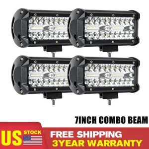 4x 7 pulgadas 800W LED barra de luces de trabajo combo vainas de haz lámpara antiniebla todoterreno conducción camiones - Imagen 1 de 10