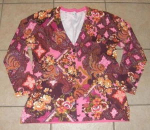 ISAAC MIZRAHI Colorful Sz Large Casual or Dress Lightweight Cardigan Sweater - Picture 1 of 3