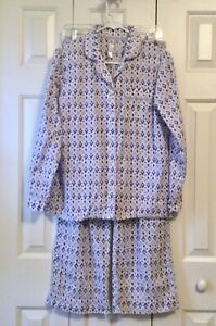 Gilligan & O’Malley Women’s Pajama Set Long Sleeves 100% Cotton Size S/P
