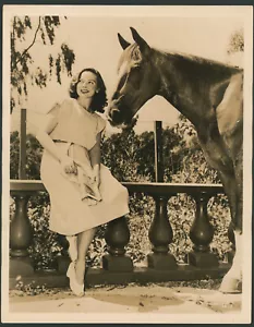 Vintage 11x14 Kathryn Grayson~ Gallant Bess Horse~ Hollywood 1940s Photo - Picture 1 of 2