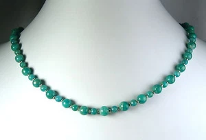 Lyn's Jewelry Russian Amazonite Necklace Silver 18" - Picture 1 of 1