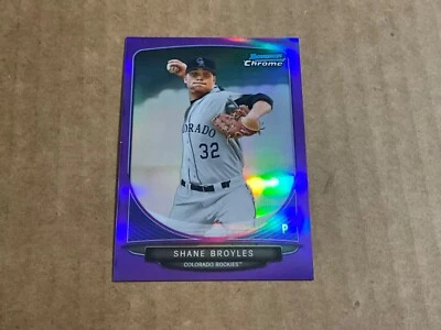 2013 Bowman Chrome Prospect # BCP96 Shane Broyles Purple Refractor /199  - Image 1 of 2