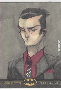 JEREMY TREECE 2012 DC COMICS BATMAN: THE LEGEND SKETCH CARD 1/1 NRMT - Picture 1 of 2