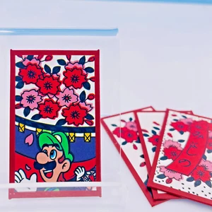 Luigi Club Nintendo Super Mario Hanafuda Playing Cards 4-sets Red Limited Japan - Picture 1 of 13