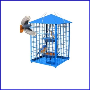 Heavy Duty Squirrel-Proof Bird Feeders with 2 Cups for Bluebirds - Durable Metal - Picture 1 of 10