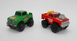 Road Champs Vintage 1987 Micro Machines 2 Vehicles Green Suzuki Red Truck - Picture 1 of 6