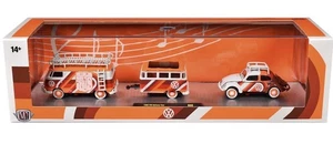 M2 MACHINES 1960 VW DELIVERY VAN & 1953 VW BEETLE DELUXE USA MODEL HAULERS - Picture 1 of 3