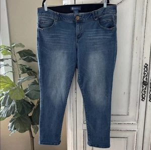 Democracy "Ab"solution Denim Capri Blue Jeans, Women's Size 18W Mid-Rise - Picture 1 of 7