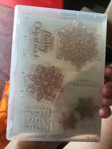 Stampin Up Flurry Of Wishes Stamp Set Christmas Winter Snowflake Snow 139732 - Picture 1 of 2