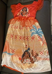 Disney Sz 6/6X Moana Ocean Princess Costume Style Girl's Nightgown Gown - Picture 1 of 4