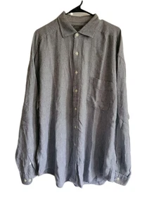 Le Collezioni Structure 100% cotton gray Button Down Shirt Men's XL  - Picture 1 of 7