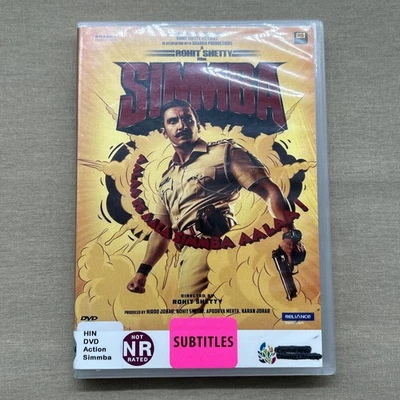 Simmba (DVD 2018) Indian Hindi One-Man Army Cop Drama Comedy Ranveer Singh Khan+ - Image 1 of 4
