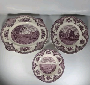 (3) Johnson Bros Old Britain Schlösser, Chatsworth Teller 8", 10" & Platte 12" - Bild 1 von 12