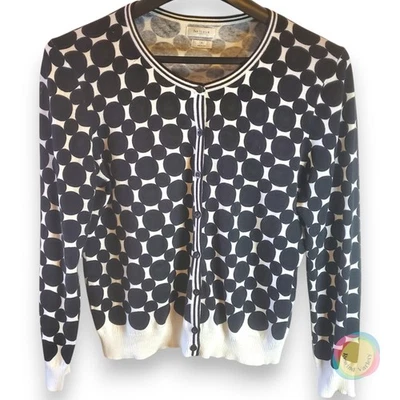 Van Heusen Cardigan 女式 XL 波尔卡圆点迪士尼边界隐藏米奇学院风 — 第 1/4 张图片