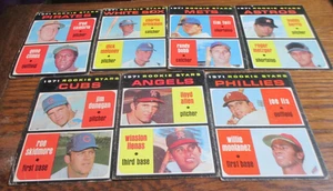 7) 1971 Topps Rookie baseball cards #13 27 83 Mets 121 Cubs #138 152 #404 Astros - Picture 1 of 2