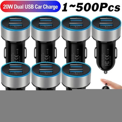 Wholesale Bulk 2 Port USB-C Fast Charging Car Charger Adapter For iPhone Samsung - Image 1 of 4