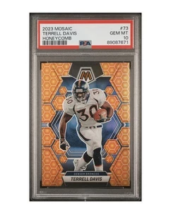 Terrell Davis PSA 10 2023 Mosaic - Honeycomb #73 Denver Broncos HOF - Picture 1 of 2