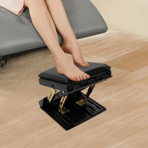 12.4*12.4*3.35in Black ABS& PU& Sponge& Copper Ergonomic Foldable Footrest - Picture 1 of 17