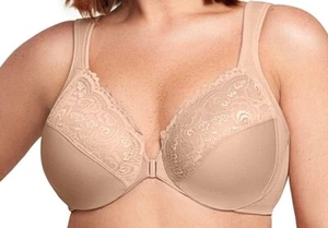 Sujetador para mujer Glamorise talla grande Wonderwire con cierre frontal con alambre - Imagen 1 de 8
