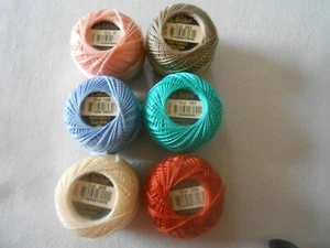 Paquete de 6 perlas de anclaje 8 algodón 10 g surtido - los números de color pueden variar - Imagen 1 de 1