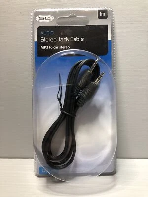 AUDIO AUX Stereo Jack Cable Mini Auxiliary Car Lead Male Audio 1m 3.5mm - Image 1 of 4