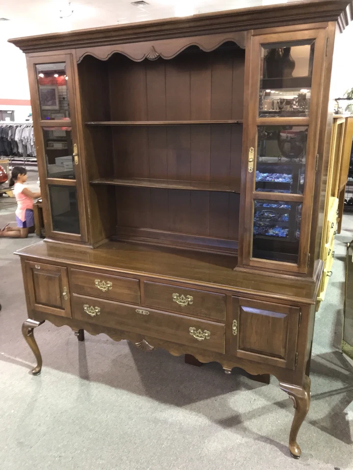 Ethan Allen Cupboard China Cabinet - Image 1 of 4