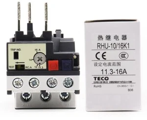 1 Stück Brandneu TECO RHU-10/16K1 Thermisches Überlastrelais 11,3-16A - Bild 1 von 3