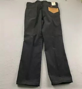 Rustler Pants Mens 38X30 Black Corduroy Regular Fit Flat Front Straight Leg NWT - Picture 1 of 10