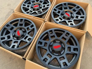 17x8 PRO Wheels Fits Toyota 4Runner Tacoma 17 Inch 6x139.7 +5 Matte Black Rims - Picture 1 of 5