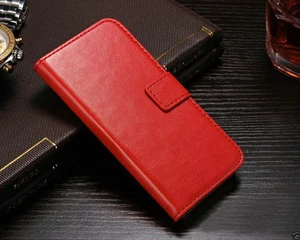 Red WALLET CARD SLOT stand GEL CASE FOR Apple iPhone 17 16e 16 15 14 13 12 11 - Picture 1 of 6