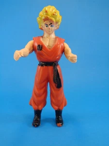 BOOTLEG VINTAGE ARGENTINE GOKU SUPER SAIYAN DRAGON BALL Z FIGURE MOULDED PLASTIC - Picture 1 of 5