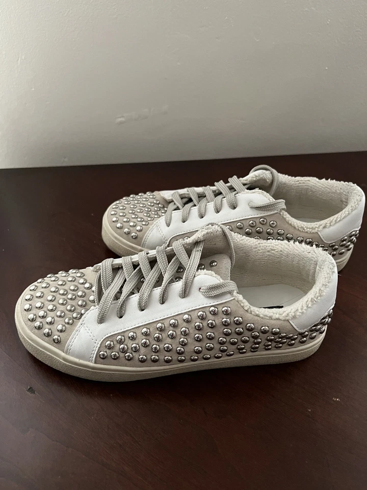 Aqua Studded leather Sneakers Size 6 - Image 1 of 4