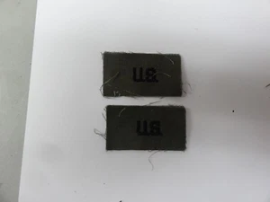 US MILITARY SEW ON PATCH ARMY SUBDUED VIETNAM ERA GERMAN MADE SET OF 2 US TABS - Picture 1 of 2