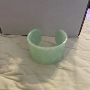 MANSCHETTENARMBAND Französisch Grün Meer Farbe Und Weiß 2" ZOLL BREIT. Neu - Bild 1 von 7