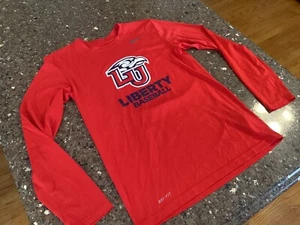 Liberty University Flames Baseball Nike DriFit long sleeve Shirt Men's Small Red - Picture 1 of 12
