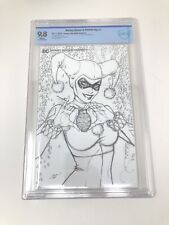 Harley Quinn Poison Ivy #1 Dawn Mcteigue B&W Sketch Art DC 9.8 CBCS damaged case