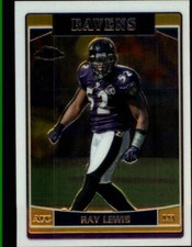 2006 Topps Chrome Football Card #56 Ray Lewis