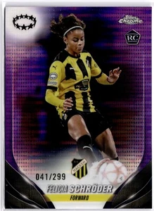 Felicia Schroder 2023-24 Topps Chrome rifrattore viola da donna #86 BK #041/299 - Foto 1 di 2
