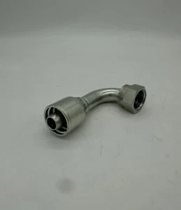 FFX90-12-12 (10 Pk) Crimp Fittings 3/4" Hose x 3/4" O-Ring Face Seal 90° Swivel - Picture 1 of 4