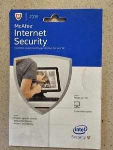 McAfee Internet Security 2015 - 1 PC No CD Drive Needed - Picture 1 of 2