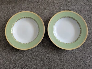 2 x Marks & Spencer Home Yellow Rose Rimmed Soup Bowls - Picture 1 of 2