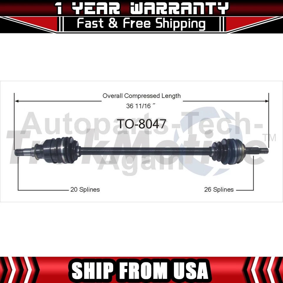 TrakMotive 1 Front Right CV Axle Shaft Fits 1990-1993 Toyota Celica - Image 1 of 1