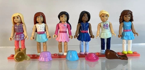 Mega Construx American Girl Dolls Series 2 Lot Of 6x Mini Figures Complete Set Cover