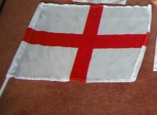 1 x ENGLAND CAR FLAGS WORLD CUP WINDOW DOOR ST GEORGE FLAG  - Image 1 of 1