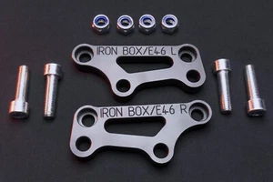 BMW E46 Steering Lock Adapters - STOCK ARMS / Street + Drift / STEEL - Picture 1 of 5