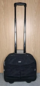 BAGGALLINI Two wheel Tote weekender overhead tote bag Black - Picture 1 of 9