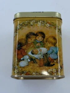 Rare Christmas Tin Candle - Baby Jesus with Praying Children - Rainbow - Lite - Picture 1 of 5