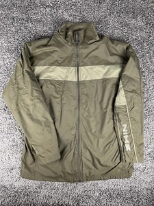 Vtg 90s Y2k Nike Jacket XL Army Green Long Sleeve Windbreaker Mini Swoosh zip - Picture 1 of 11